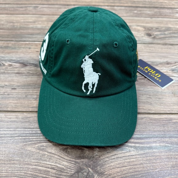 Polo Ralph Lauren Big Pony 20th Anniversary Ball Cap Green Cotton Hat #3 NWT